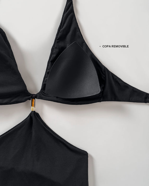 Trikini escote profundo con espalda anudable#color_700-negro